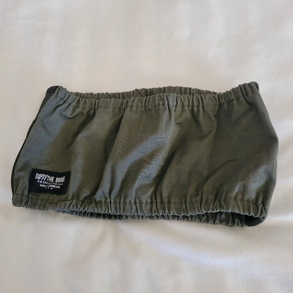 LF The Brand Army Green Graphic Print Bandeau Tube Top Small - Picture 1 of 10